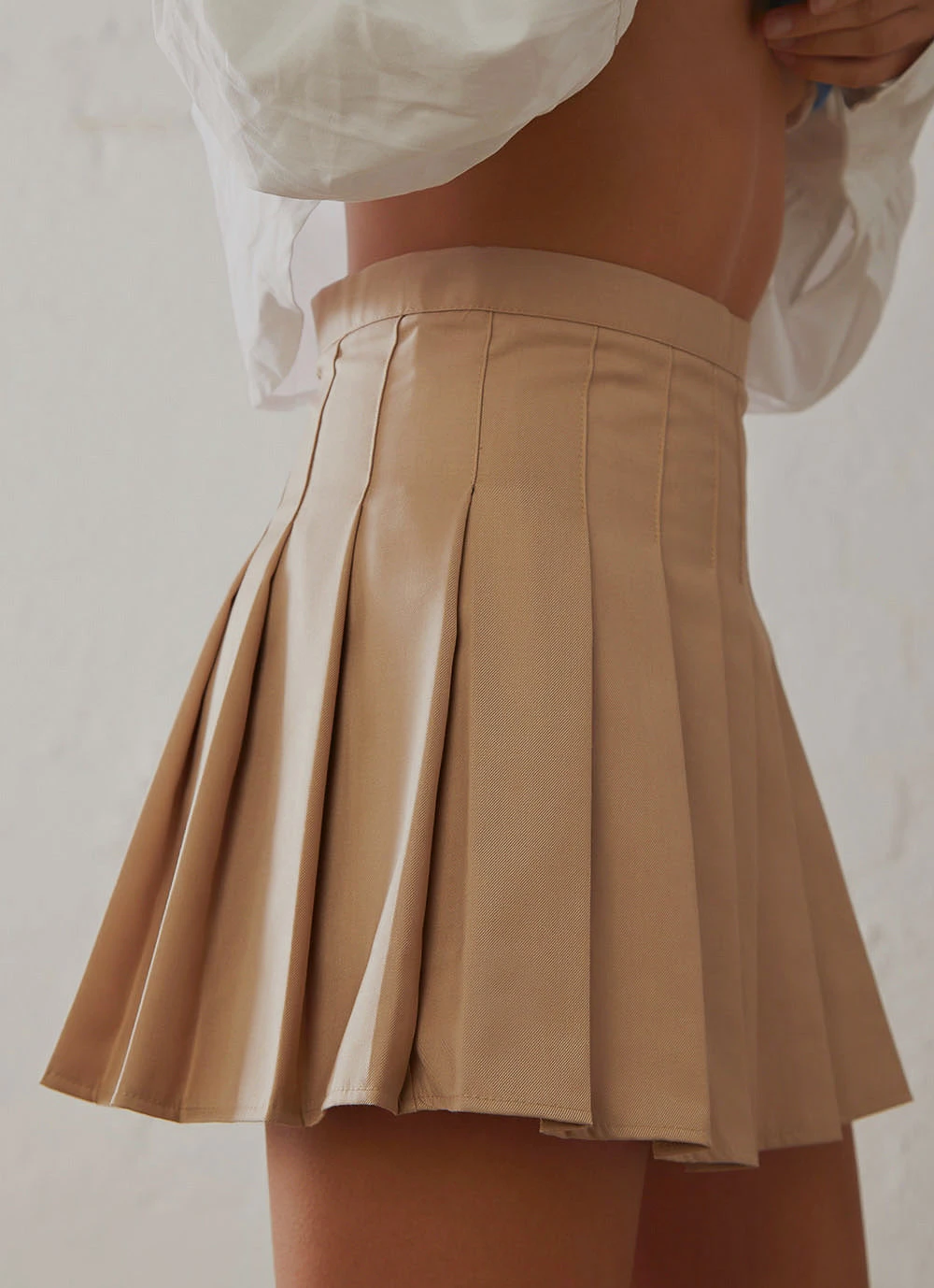 Peppermayo Her Game Pleated Mini Skirt - Beige 6 Peppermayo Her Game Pleated Mini Skirt - Beige