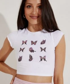Peppermayo New & Most Loved Country Girl Crop - Pink Print