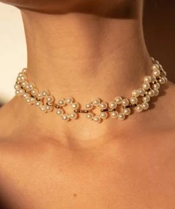 Peppermayo Hailee Beaded Choker - White New & Most Loved