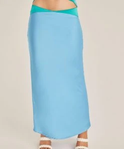 Riley Hubatka X Peppermayo Mondello Maxi Skirt - Azure