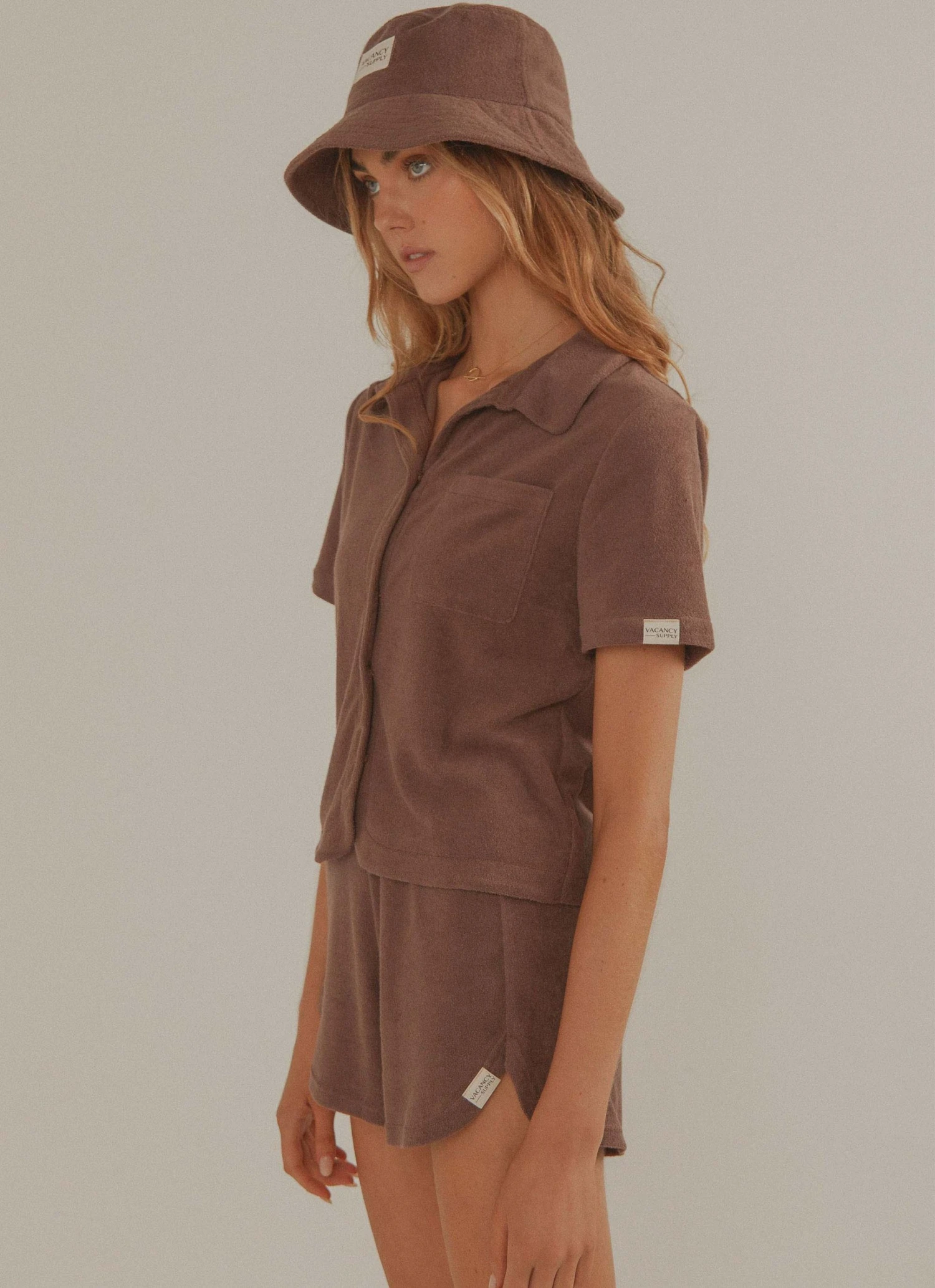 Vacancy Supply Holiday Terry Shirt - Choc Brown New & Most Loved 7 Vacancy Supply Holiday Terry Shirt - Choc Brown New & Most Loved