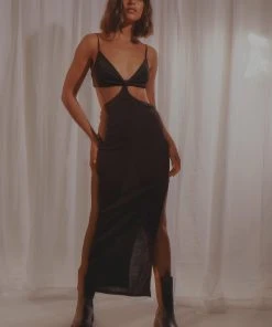 Peppermayo See The Sun Maxi Dress - Black