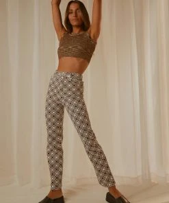 Peppermayo Exclusive Electric Avenue Pants - Choc Retro