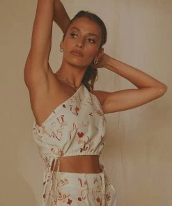 Peppermayo Exclusive New & Most Loved Sasha Linen Crop - Safari 12 Peppermayo Exclusive New & Most Loved Sasha Linen Crop - Safari