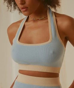 Peppermayo Exclusive New & Most Loved Sunday Morning Knit Halter - Baby Blue