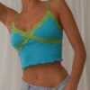 Peppermayo New Tops 90s Nights Lace Crop - Blue 2 Peppermayo New Tops 90s Nights Lace Crop - Blue