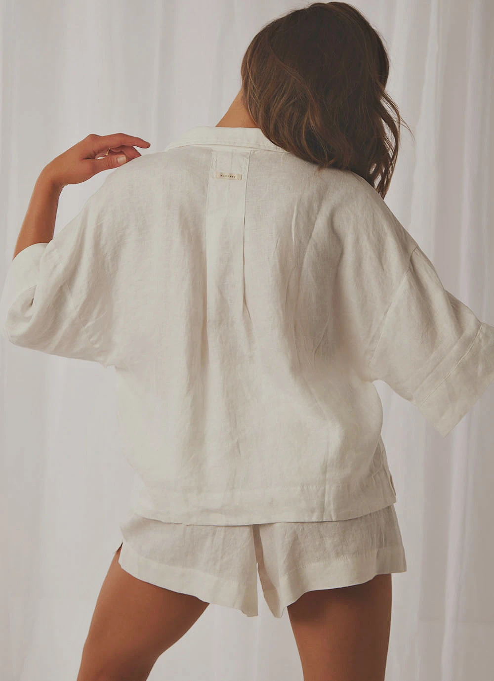 Nude Lucy Nude Linen Lounge Shirt - White New Tops 11 Nude Lucy Nude Linen Lounge Shirt - White New Tops