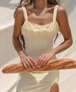 Peppermayo Exclusive Day In Versailles Linen Mini Dress - Baby Yellow