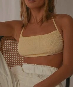 Peppermayo Exclusive Costa Del Sol Crop - Baby Yellow New & Most Loved