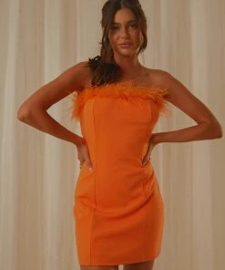 Peppermayo Exclusive Starlight Dancer Dress - Tangerine New & Most Loved