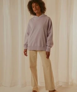 Afends New & Most Loved Revolve Hemp Oversized Pull On Hood - Lilac