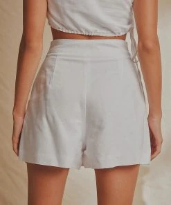 National Breast Cancer Foundation X Peppermayo New & Most Loved Sunset Walks Linen Shorts - White 6 National Breast Cancer Foundation X Peppermayo New & Most Loved Sunset Walks Linen Shorts - White