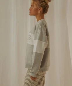 Rolla's Split Logo Sweater - Grey Marle 10 Rolla's Split Logo Sweater - Grey Marle