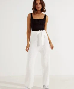 Peppermayo New Bottoms Balancing Knit Pants - White 11 Peppermayo New Bottoms Balancing Knit Pants - White