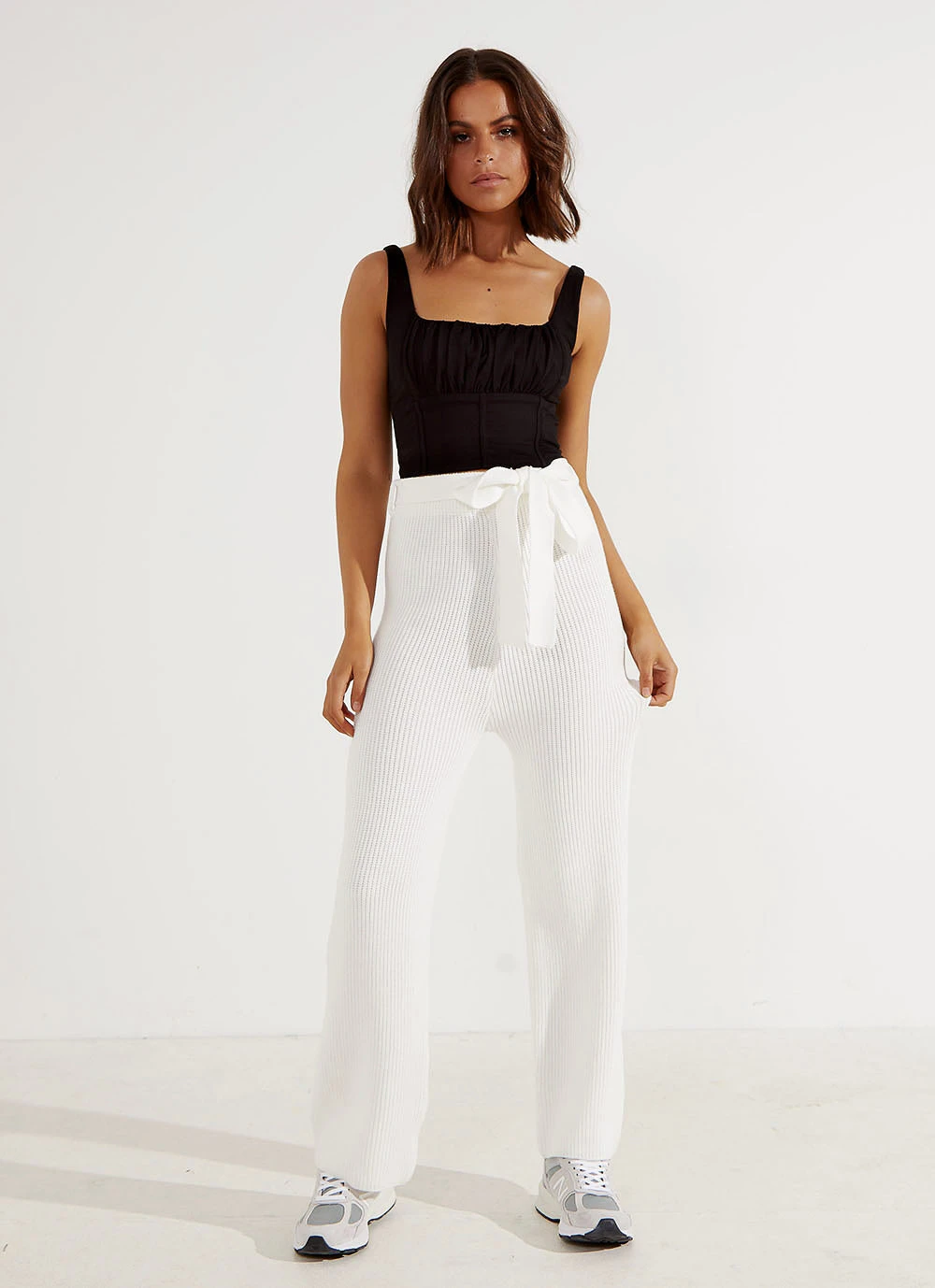 Peppermayo New Bottoms Balancing Knit Pants - White 6 Peppermayo New Bottoms Balancing Knit Pants - White