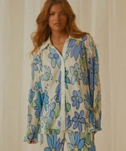 Peppermayo Exclusive Change Of Pace Shirt - Blue Blossom - Pre-Order New & Most Loved 4 Peppermayo Exclusive Change Of Pace Shirt - Blue Blossom - Pre-Order New & Most Loved