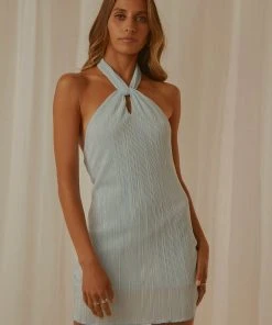 Peppermayo Exclusive A New City Halter Mini Dress - Baby Blue New & Most Loved 9 Peppermayo Exclusive A New City Halter Mini Dress - Baby Blue New & Most Loved