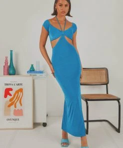 Peppermayo Sabotage Midi Dress - Blue
