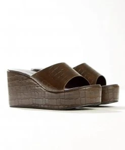 Cult Avenue Villa Playa Mule Heel - Chocolate Croc New & Most Loved 13 Cult Avenue Villa Playa Mule Heel - Chocolate Croc New & Most Loved