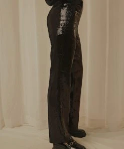 Peppermayo Exclusive Prince Sequin Pants - Black New & Most Loved