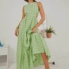 Peppermayo Exclusive New & Most Loved Sariska Maxi Dress - Green Gingham