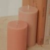 Candle Co Moreton Eco Slim Pillar Candle- 5 X 7.5cm - Peach 1 Candle Co Moreton Eco Slim Pillar Candle- 5 X 7.5cm - Peach
