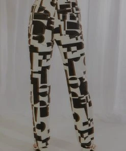 Peppermayo Exclusive Electric Avenue Pants - Black And White Geo 12 Peppermayo Exclusive Electric Avenue Pants - Black And White Geo