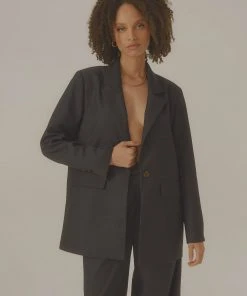 Vacancy Supply Rally Oversized Blazer - Charcoal New & Most Loved 11 Vacancy Supply Rally Oversized Blazer - Charcoal New & Most Loved