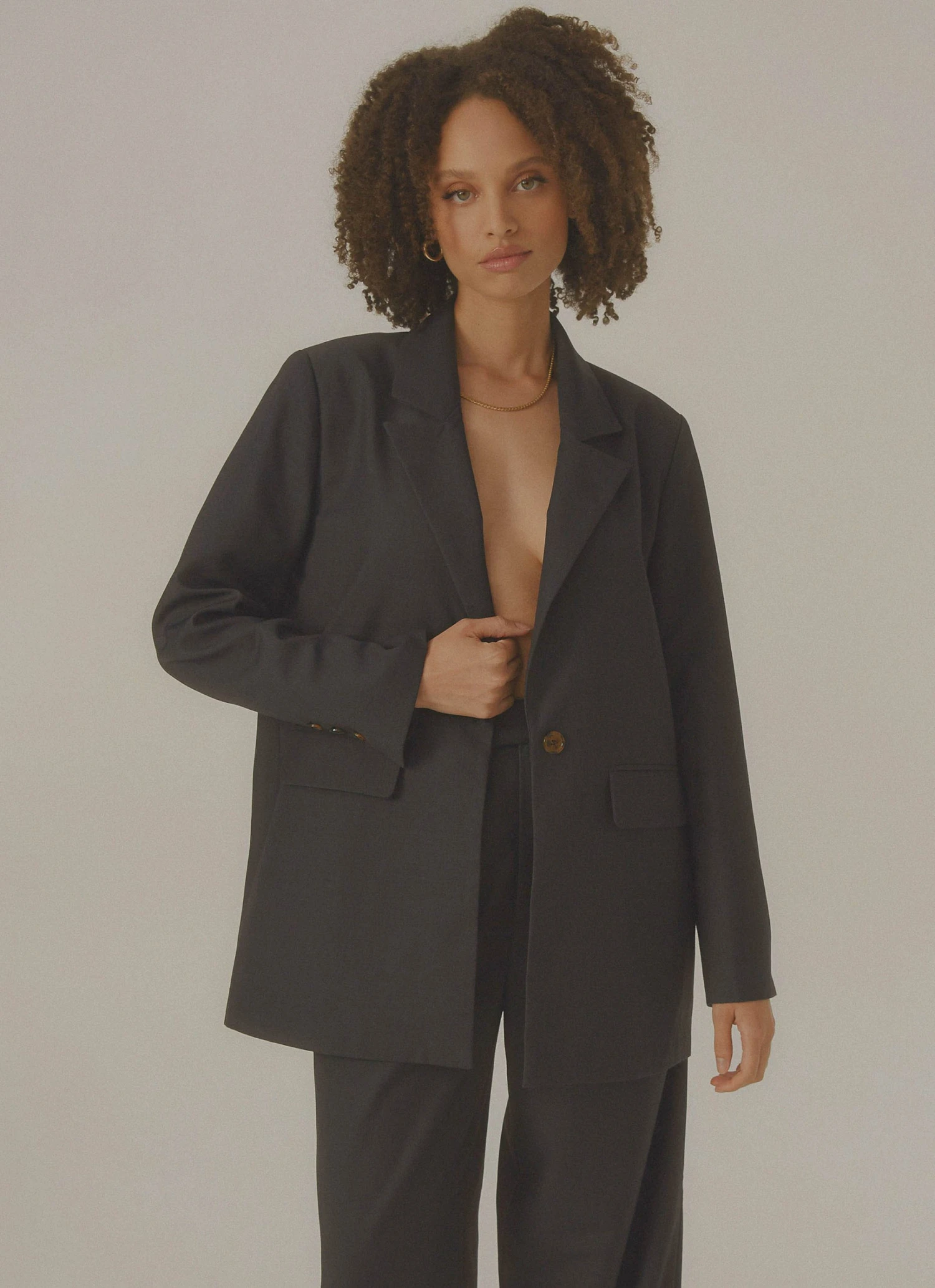 Vacancy Supply Rally Oversized Blazer - Charcoal New & Most Loved 6 Vacancy Supply Rally Oversized Blazer - Charcoal New & Most Loved