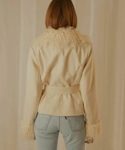 Peppermayo Exclusive Maddy Faux Fur Jacket - Ivory New & Most Loved