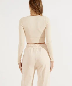 Peppermayo New Tops Breakeven Cropped Top - Beige 11 Peppermayo New Tops Breakeven Cropped Top - Beige