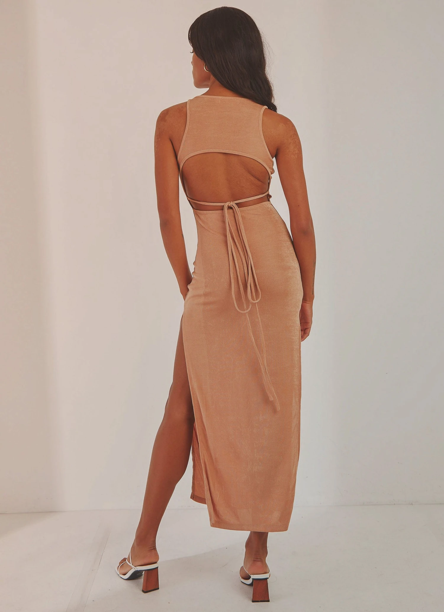 Peppermayo Aura Midi Dress - Beige New & Most Loved 7 Peppermayo Aura Midi Dress - Beige New & Most Loved