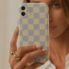 Peppermayo New & Most Loved The Moment IPhone Case - Blue Check