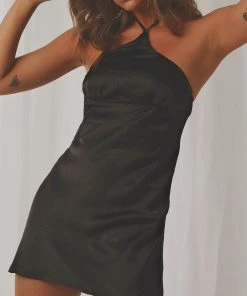 Peppermayo Her Stars Halter Slip Dress - Black 8 Peppermayo Her Stars Halter Slip Dress - Black