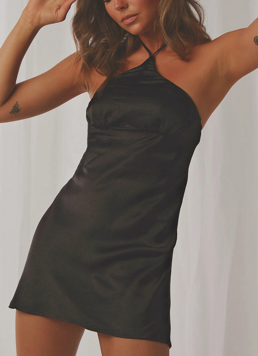 Peppermayo Her Stars Halter Slip Dress - Black 4 Peppermayo Her Stars Halter Slip Dress - Black