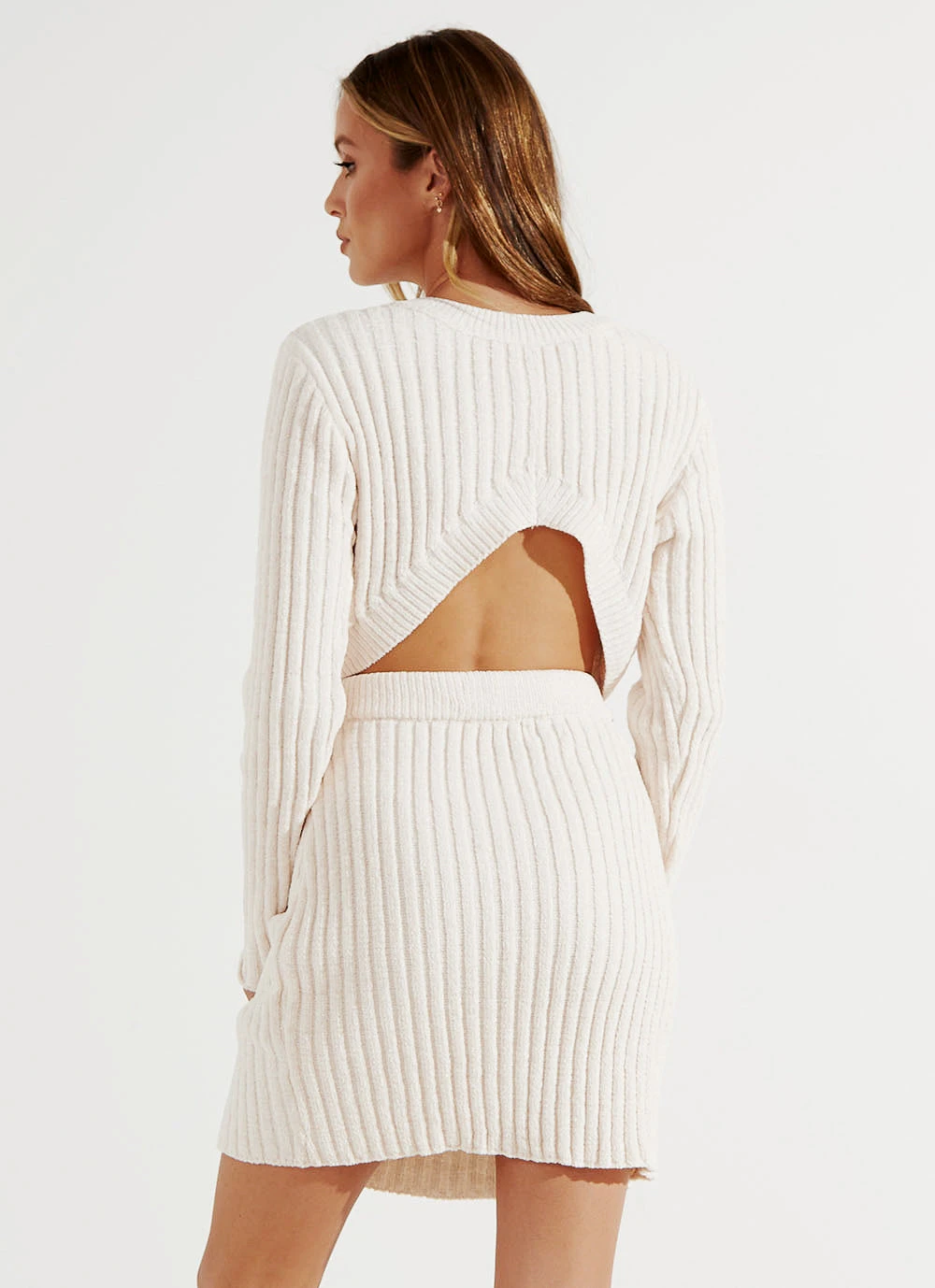 Peppermayo Type Of Way Knit Skirt - Beige New & Most Loved Peppermayo Type Of Way Knit Skirt - Beige New & Most Loved