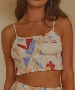Peppermayo Exclusive Spring Melodies Top - Abstract Resort New & Most Loved