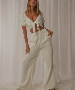 Peppermayo Exclusive New & Most Loved Seville Pant - White Muslin