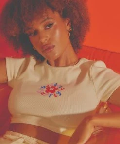 Vacancy Supply X Micke Lindebergh - Blume Baby Tee - Buttercream New & Most Loved