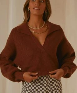 Peppermayo New & Most Loved All I Know Knit Sweater - Choc