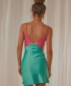 Peppermayo Exclusive Momentary Muse Mini Dress - Jade And Pink New & Most Loved 13 Peppermayo Exclusive Momentary Muse Mini Dress - Jade And Pink New & Most Loved