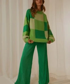 Peppermayo Exclusive Tulum Nights Knit Jumper - Green Patchwork New & Most Loved 8 Peppermayo Exclusive Tulum Nights Knit Jumper - Green Patchwork New & Most Loved