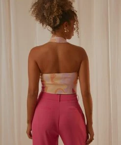 Peppermayo Exclusive Thrill Bound Overlock Crop - Psychedelic