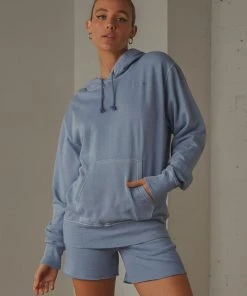 Champion Vintage Dye Boyfriend Hoodie - Wildflower Blue