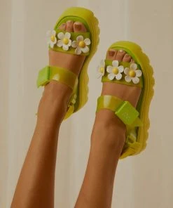 Melissa X Lazy Oaf Green Kick Off Sandal - Green