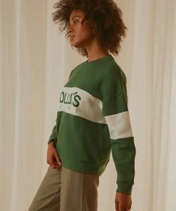 Rolla's Split Logo Sweater - Pine New & Most Loved 10 Rolla's Split Logo Sweater - Pine New & Most Loved