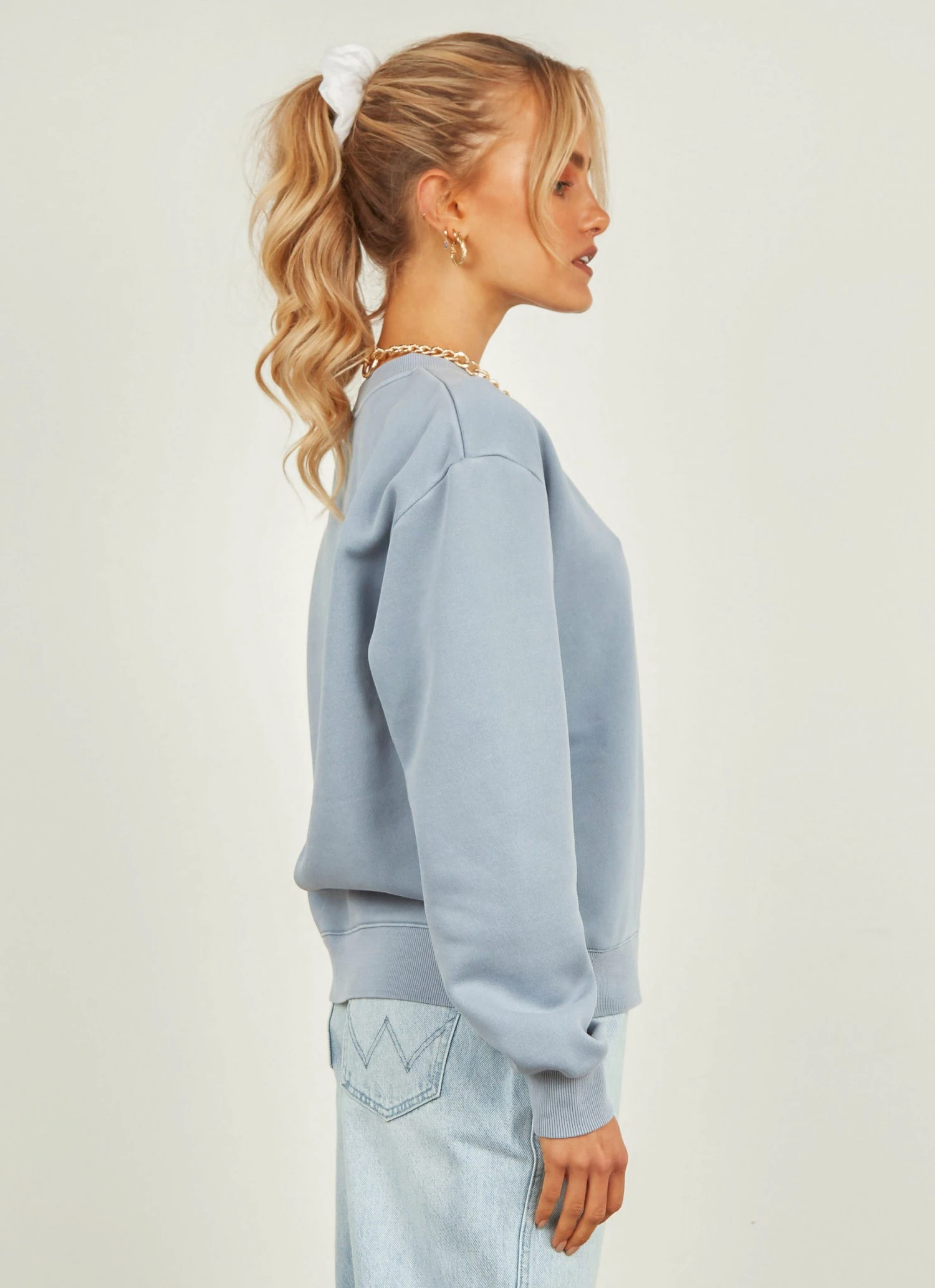 Nude Lucy Nude Classics Slogan Sweat - Denim Blue New & Most Loved 6 Nude Lucy Nude Classics Slogan Sweat - Denim Blue New & Most Loved