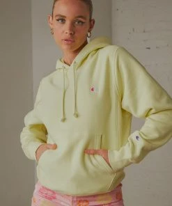 Champion New & Most Loved Reverse Weave Hoodie - Lemon Glacier