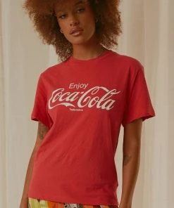Rolla's Enjoy Coke Classic Tomboy Tee - Coke Red New & Most Loved