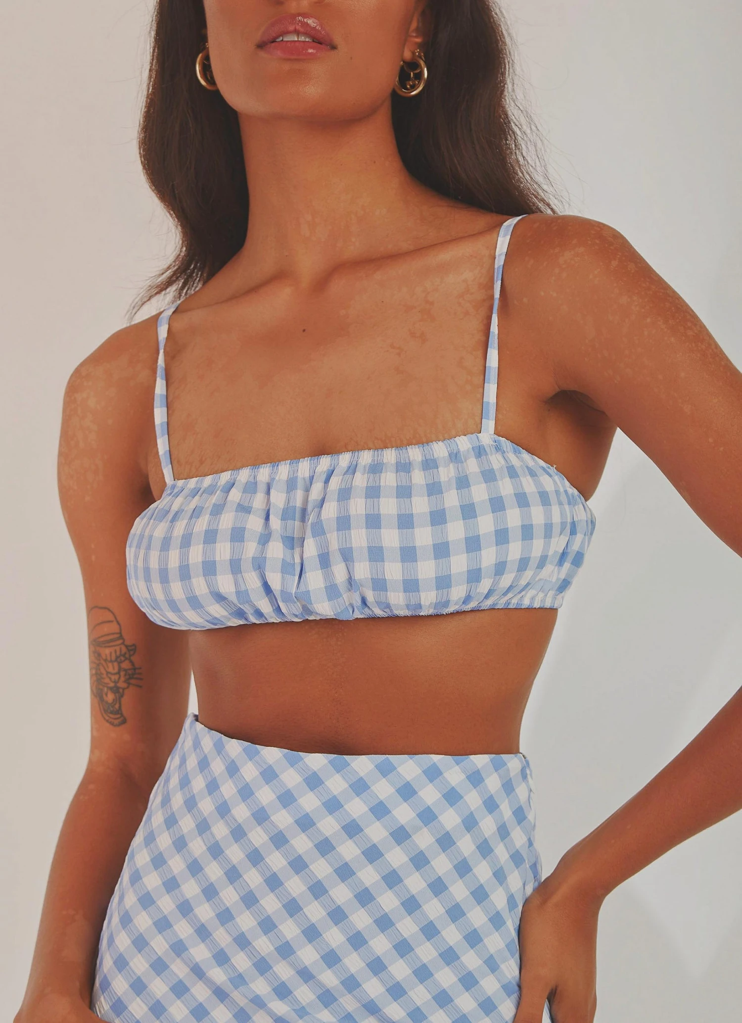 Peppermayo New & Most Loved Same Love Crop Top - Blue Gingham 3 Peppermayo New & Most Loved Same Love Crop Top - Blue Gingham